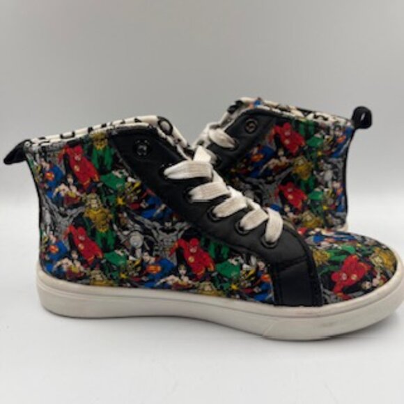 DC Superhero Collage High. Top‎ Boys Shoes Sneakers Size 3 - Picture 4 of 12